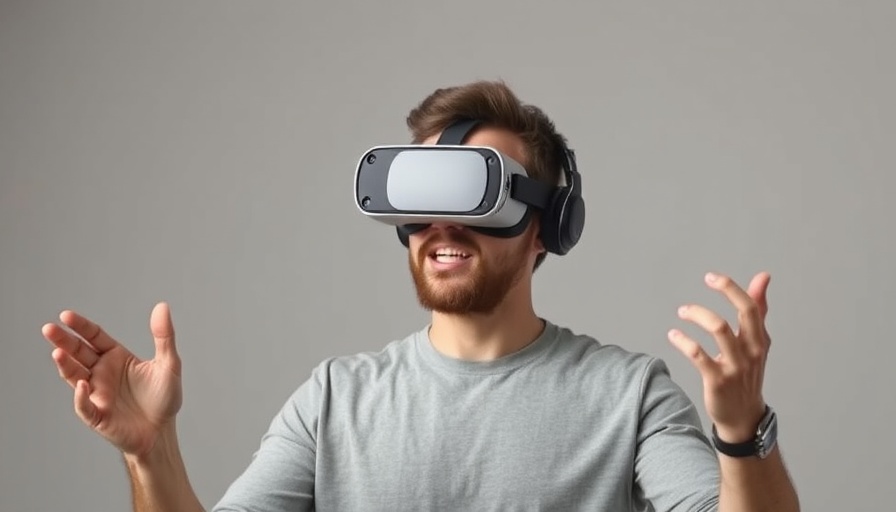 Casual man with SKYVIZ goggles discussing review, expressive.