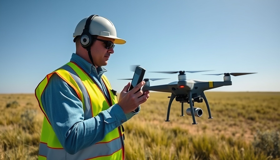 Drone operator with FAA drone rules in grassy field