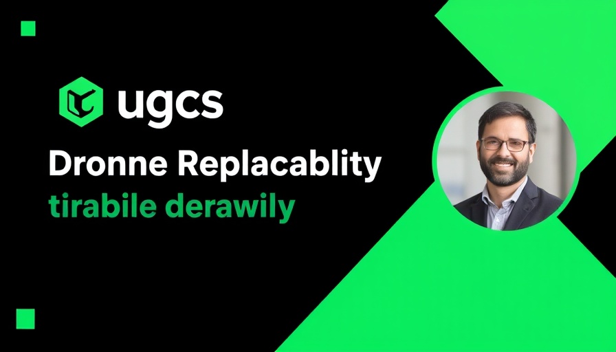 Promotional banner for platform-agnostic drone software by UgCS