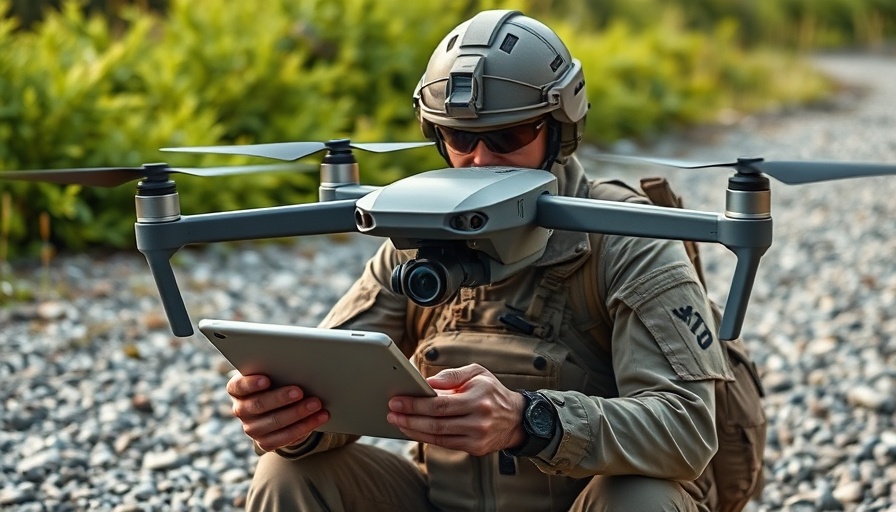 Military drone operation in Norwegian defense field.