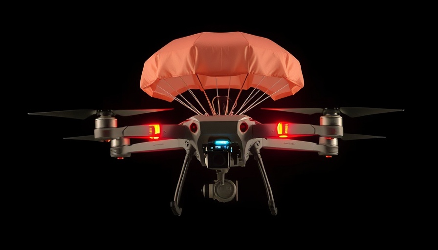 Counter-Unmanned Aerial Systems technology with a parachute.