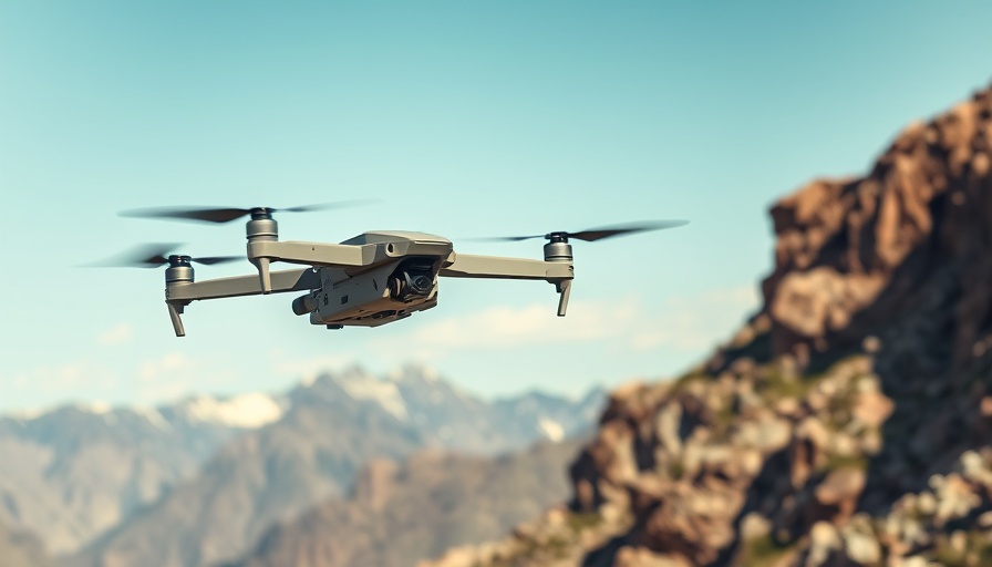 P550 Autonomous eVTOL Systems: Military vehicle with drone in mountainous area
