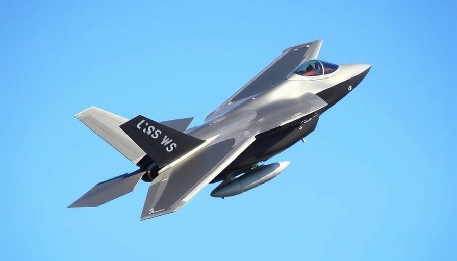 Lockheed Martin F-35A performing precision bombing against blue sky.