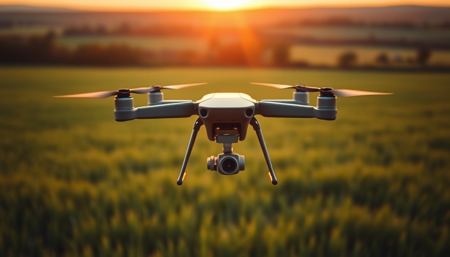 Drone over green field illustrating Ireland National Policy Framework for Unmanned Aircraft Systems.