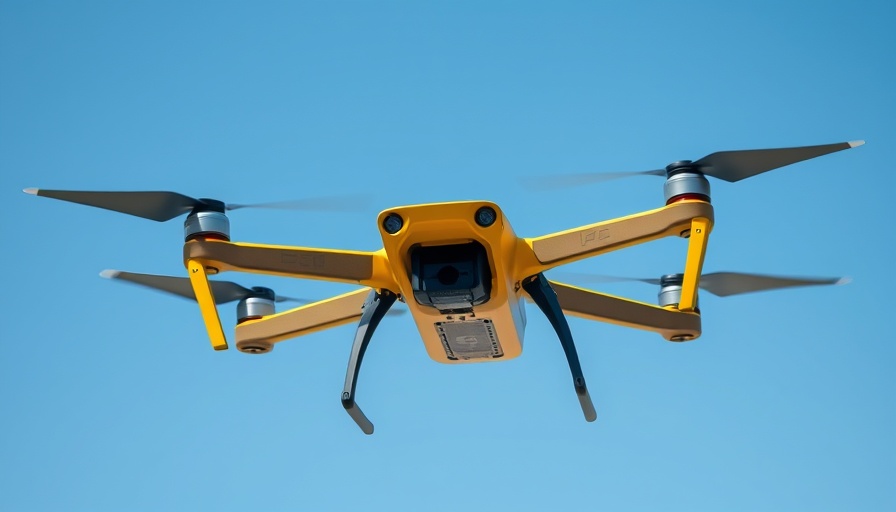 Q6V2 GEO UAV in flight with blue sky background.
