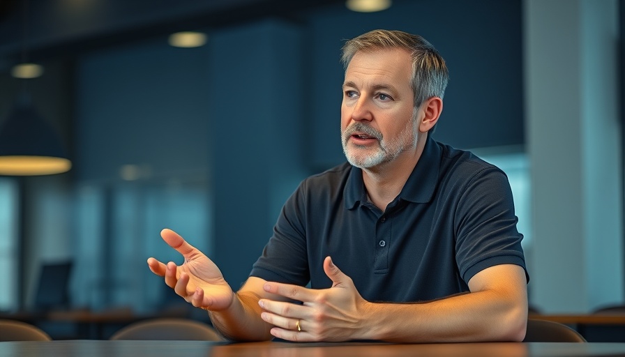 Middle-aged man explaining right of way rules in a video.
