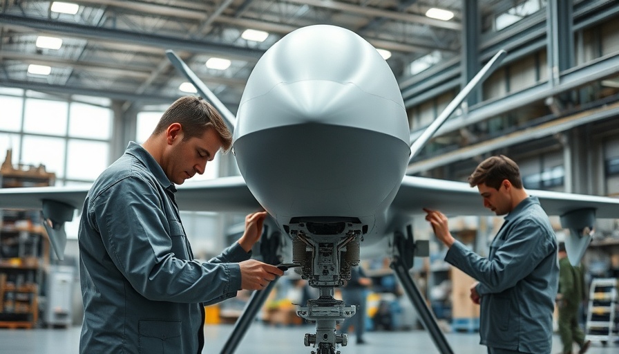 Technicians working on a drone in a factory, related to Russia's leading drone maker bankruptcy.