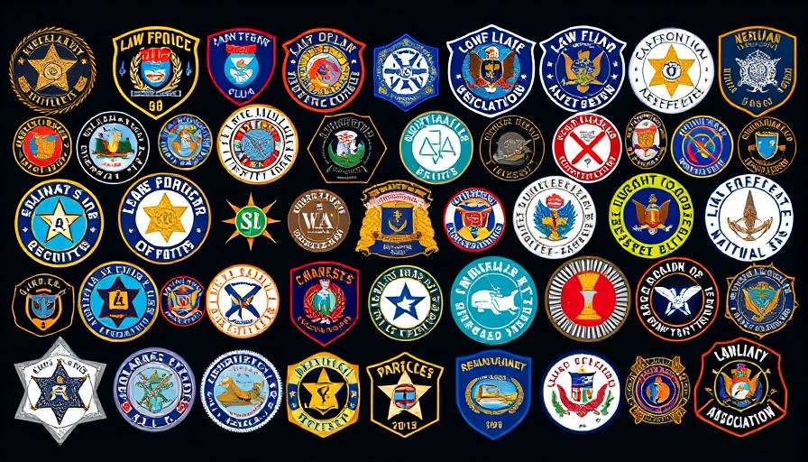 Logos of law enforcement associations representing diverse organizations.