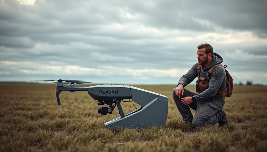 Drone operator with Raybird UAS in a Polish field