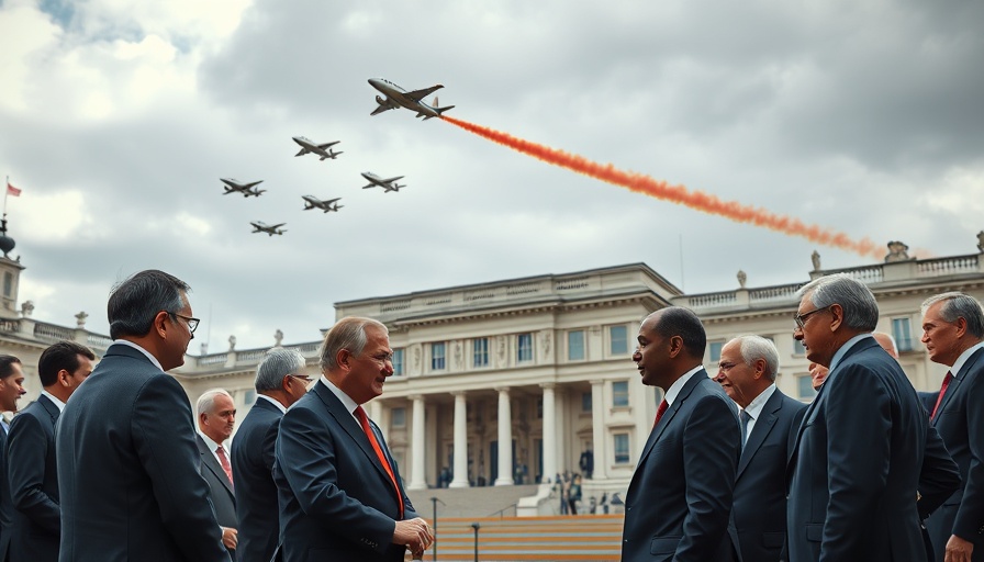 UK-Ukrainian leaders discuss drone technology as jets fly overhead.