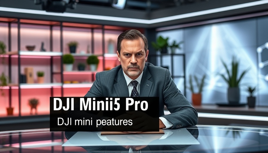 News update discussing DJI Mini 5 Pro features in a tech studio.