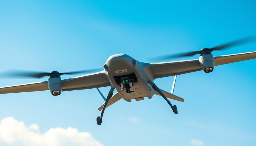 Taiwan drone showcasing advanced aerial capabilities against blue sky.