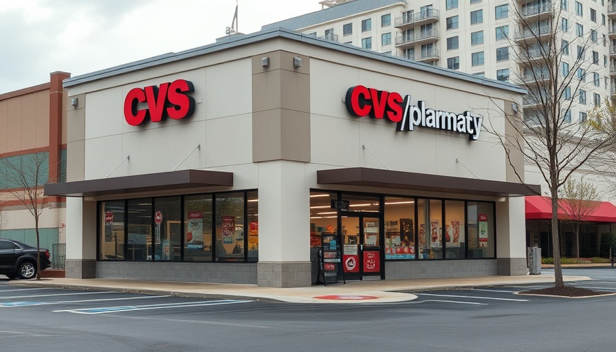 Exterior of a modern CVS pharmacy building in a calm urban setting.