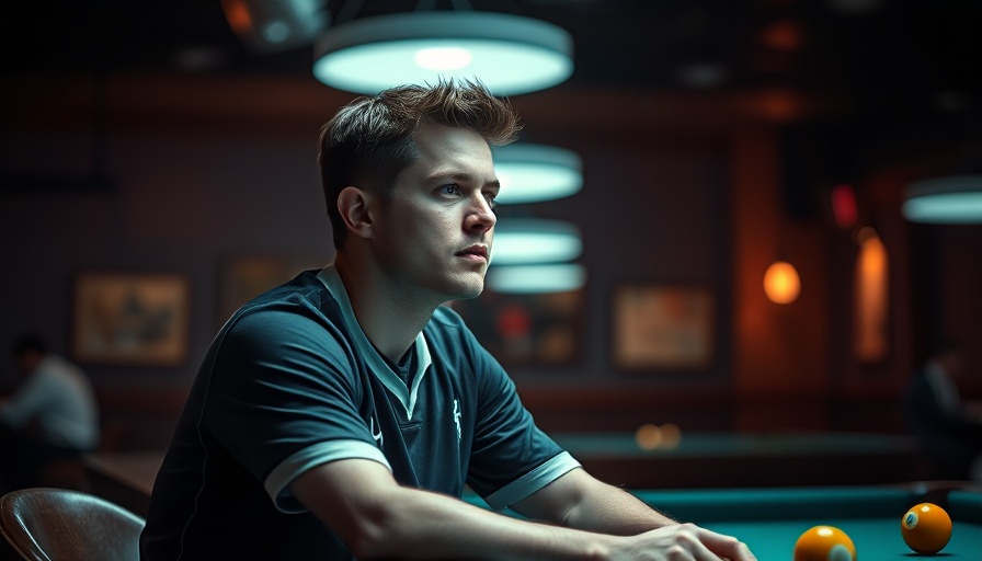 2025 IFX Premier League Pool player seated and observing.
