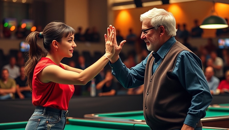 Ultimate Pool USA's Ozone Billiards Iowa Shootout high-five moment.