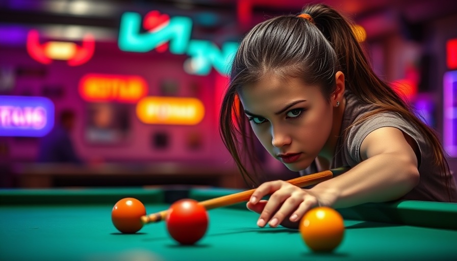 Focused player in JPNEWT tournament aiming shot