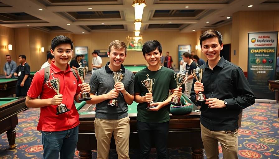 Southwest Youth Championship California Winners posing with trophies indoors.