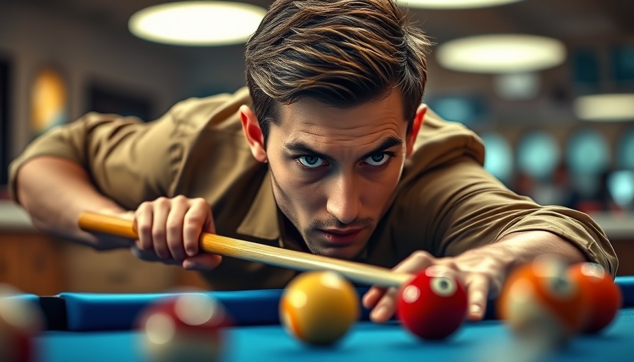 Buruk Hashas aiming shot in 3 Cushion USA Grand Slam