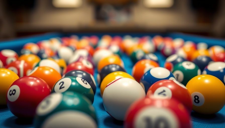 Colorful billiard balls on a pool table related to WPA and Matchroom deal.