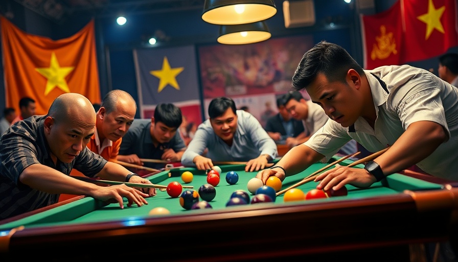 WPA World 10-Ball Championship Vietnam promotional poster with players.