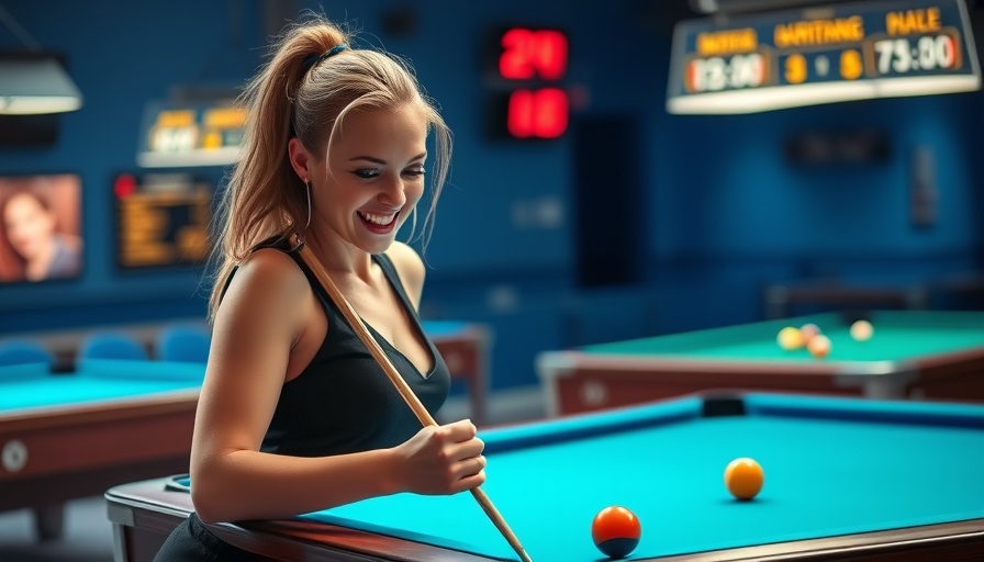 2025 Women's 8-Ball Championships Final Four: player celebrating a shot.