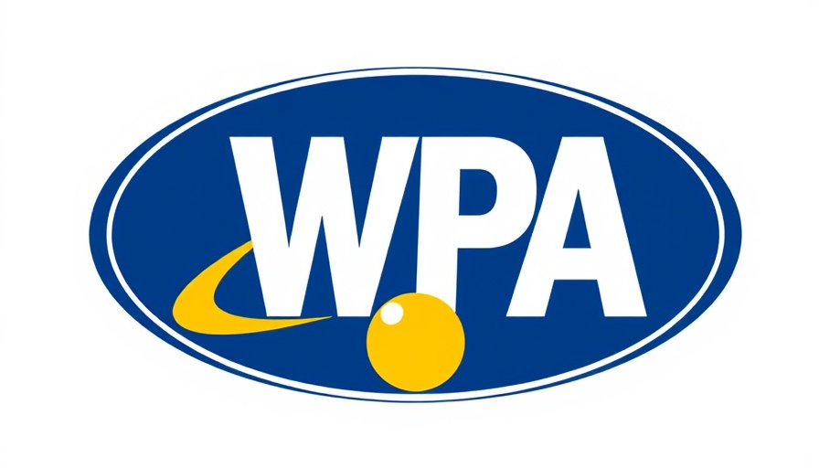 WPA logo design with billiard ball accent