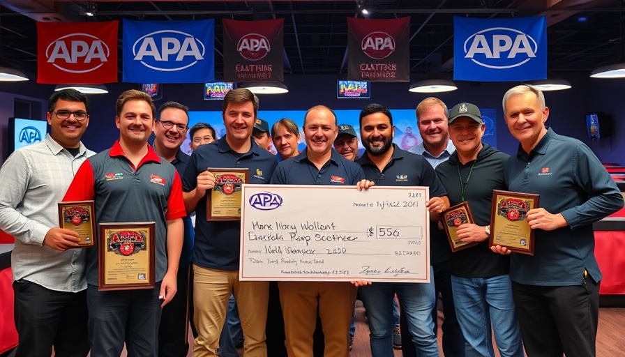 2025 9-Ball World Championship winners holding plaques and check.