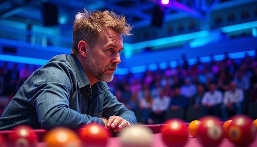 Shane Van Boening focused during his sixth title bid at a pool event.