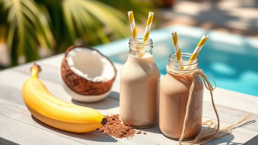Coconut Chocolate Banana Smoothie for 130 Calories
