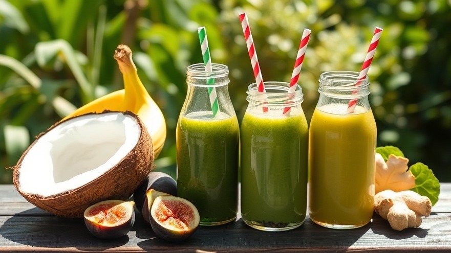 Coconut n Fig Green Smoothie from 225 Calories