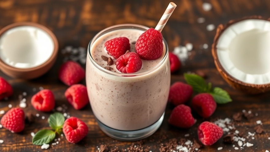 Chocolate Coconut Raspberry Smoothie