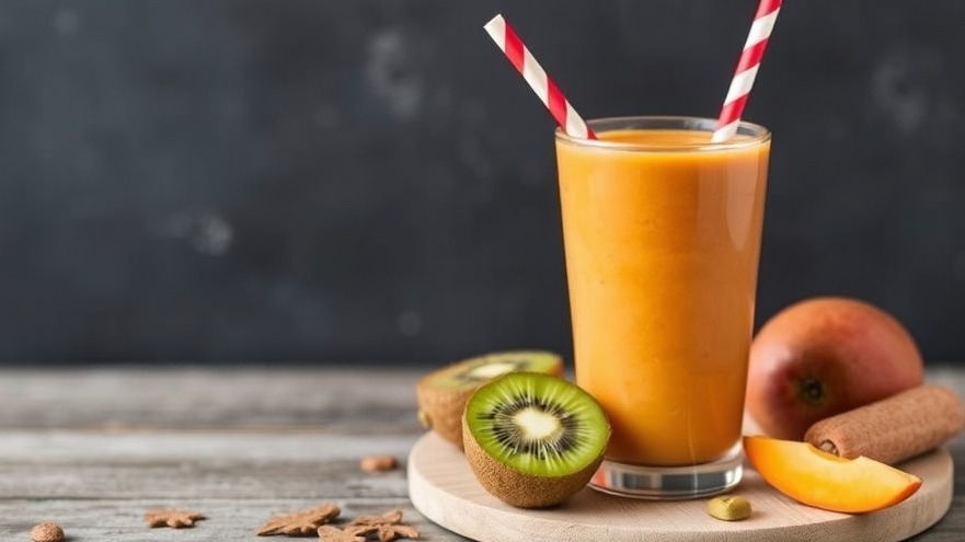Carrot Mango Kiwi Smoothie for Under 150 Calories