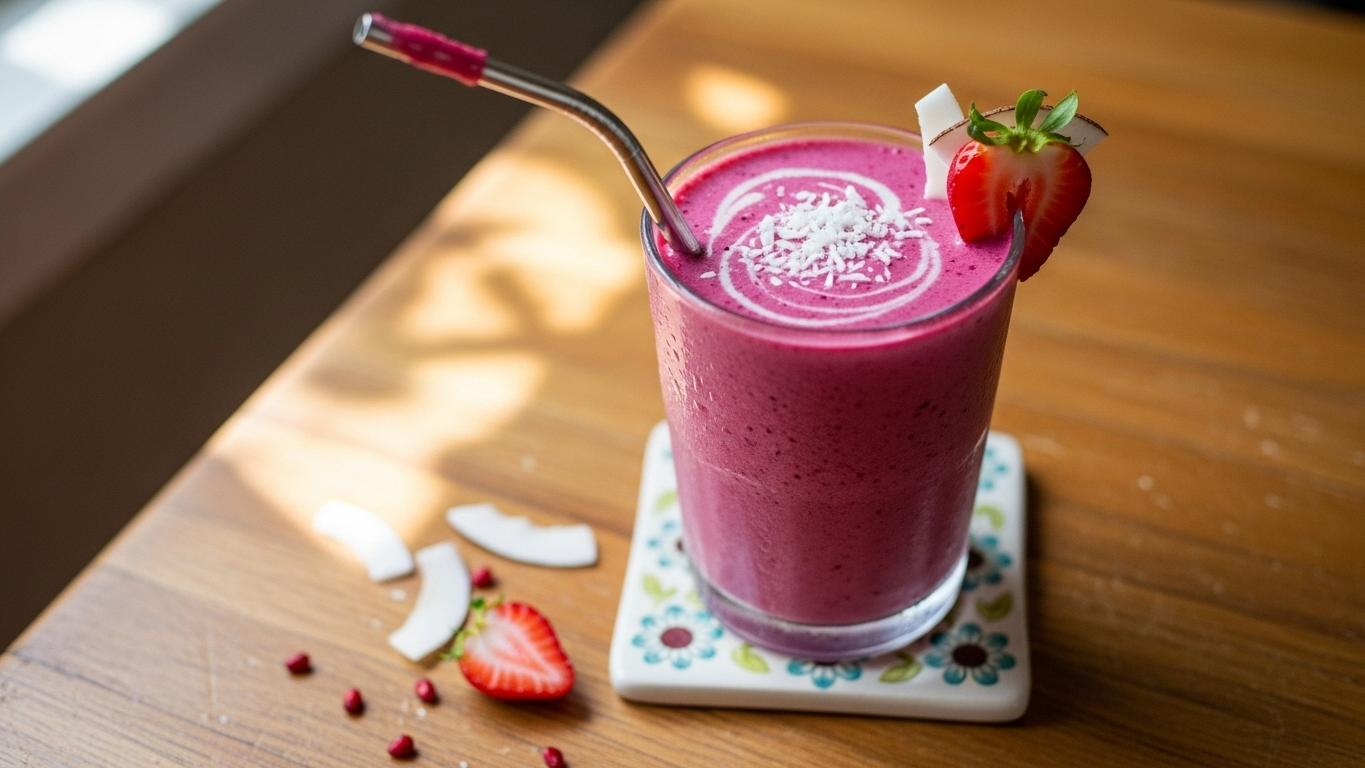 Berry Coconut Smoothie for 200 Calories