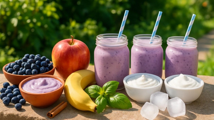 Blueberry Coconut Smoothie from 140 Calories