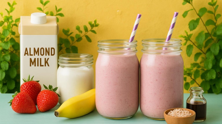 Filling Strawberry Yogurt Smoothie Meal for Just 220 Calories