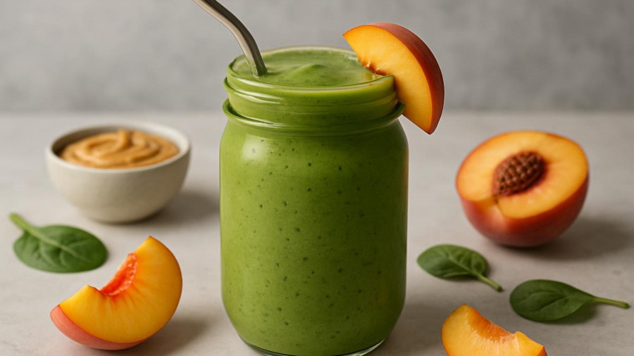 Peach PB Green Smoothie