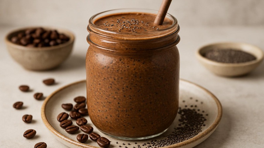 Pudding for Breakfast! Mocha Coffee Chia Pudding or Smoothie