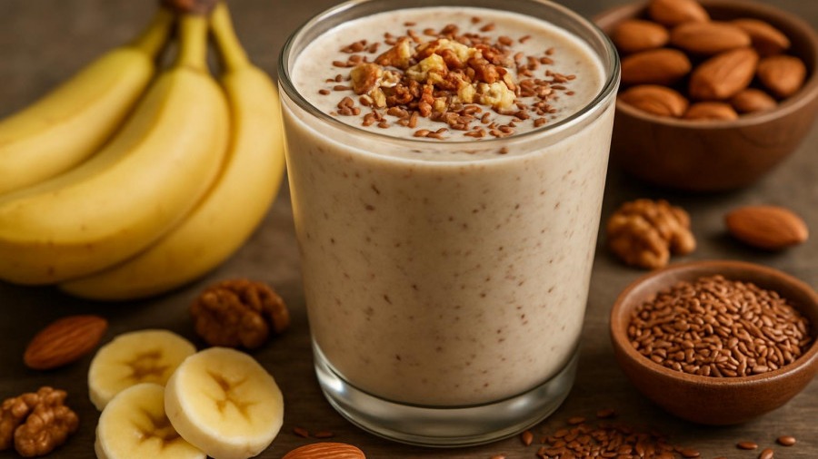 Nut Banana Flax Smoothie