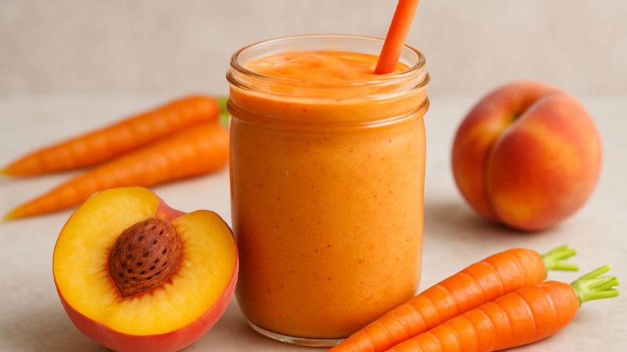 Olivia’s Peach Carrot Smoothie