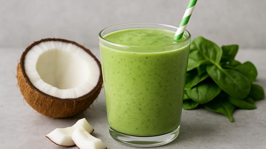 Coconut Green Smoothie only 170 Calories