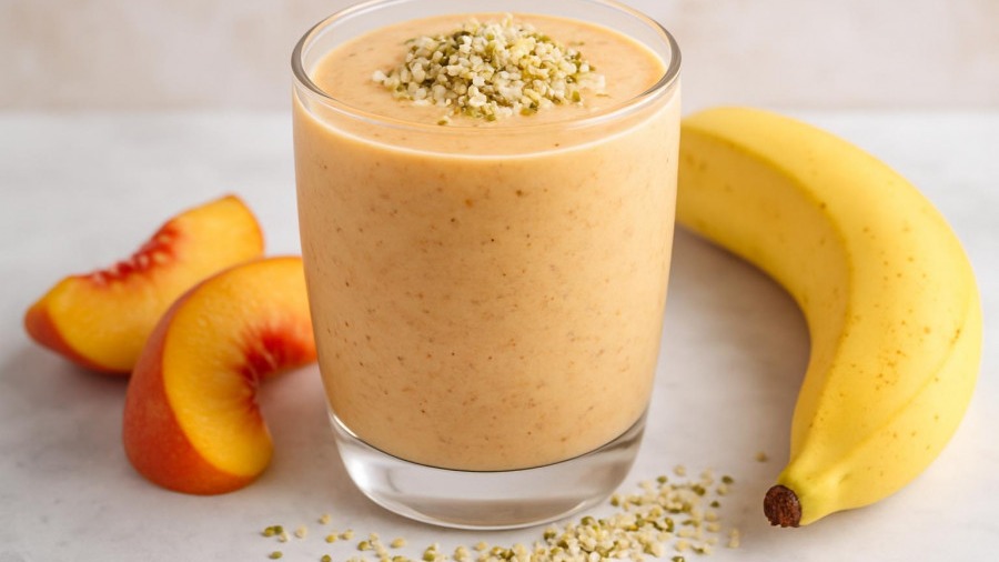 Peach Banana Hemp Smoothie