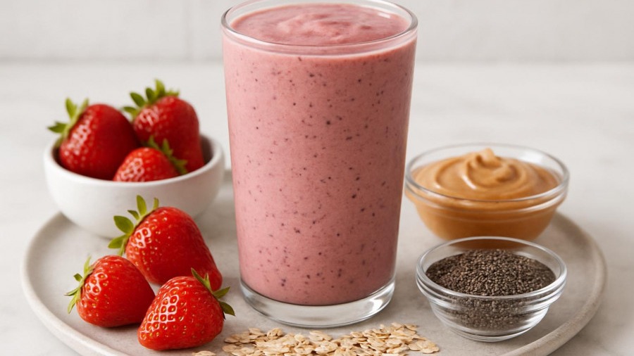 PB Oats n Berries Smoothie