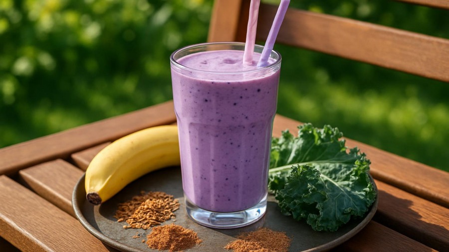 Blueberry Greek Yogurt Smoothie from 160 Calories
