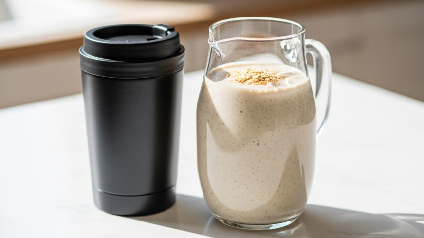 Oatmeal Breakfast-in-a-Glass Smoothie-To-Go from 165 Calories