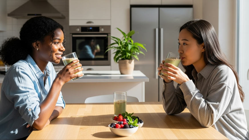 Healthy Green Smoothie with Oats
