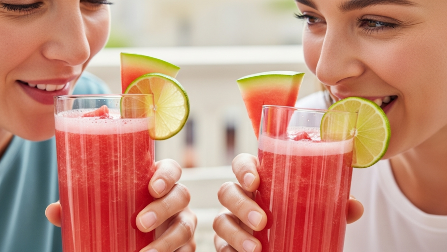 Watermelon Lime Smoothie from 75 Calories