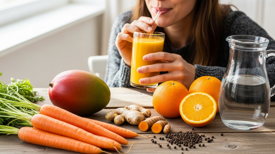 A Bright n Cheery Smoothie to Fight the Winter Colds