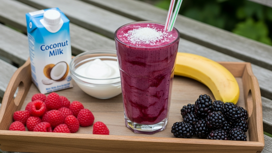 Tasty Coconut Berry Smoothie