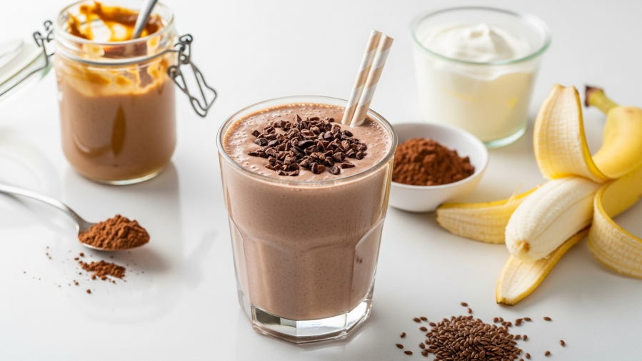 Almond Cocoa Protein-Rich Smoothie