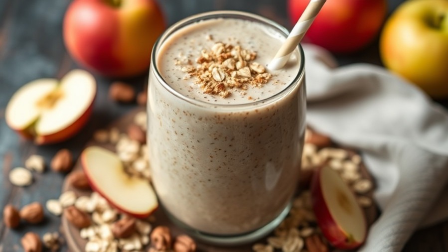 Date and Apple Overnight Oatmeal Smoothie